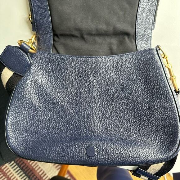 MARC By Marc Jacobs Gotham Leather Saddle Bag in Navy - Picture 8 of 16